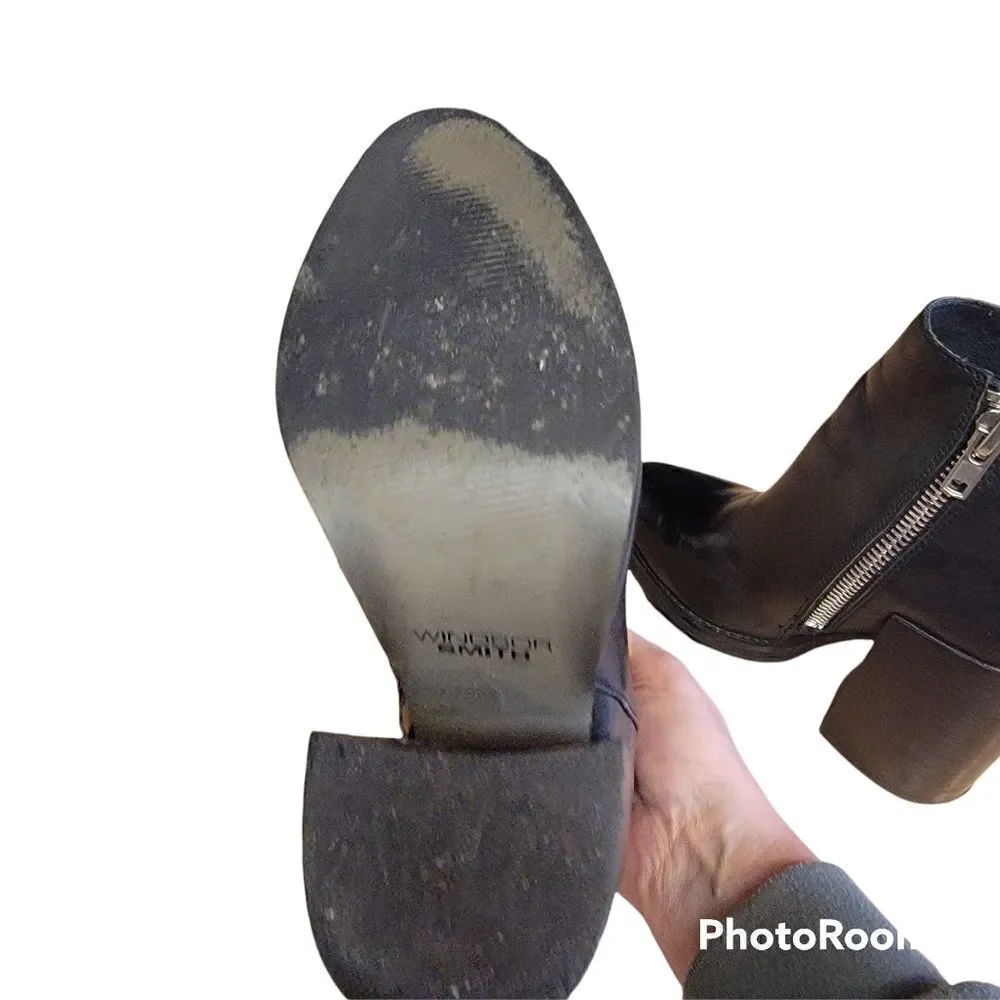 Windsor Smith Black Leather Booties. Size 7.